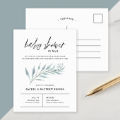 Airy Branch Baby shower per Mail Invitation Feestdagenkaart