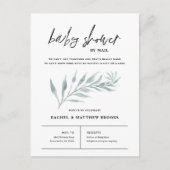Airy Branch Baby shower per Mail Invitation Feestdagenkaart (Voorkant)