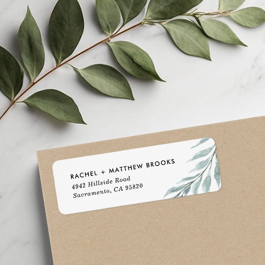 Airy Branch minimalistisch retouradres Etiket
