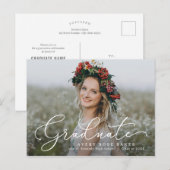 Airy Elegance EDITABLE COLOR Afstuderen Briefkaart (Voorkant / Achterkant)