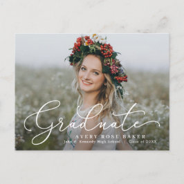 Airy Elegance EDITABLE COLOR Afstuderen Briefkaart