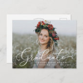 Airy Elegance EDITABLE COLOR Afstuderen Briefkaart (Voorkant / Achterkant)