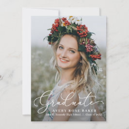 Airy Elegance EDITABLE COLOR Afstuderen Invitation Aankondiging