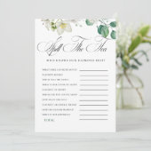 Airy Eucalyptus Greenery Boho Rustic Bridal Shower Kaart (Staand voorkant)