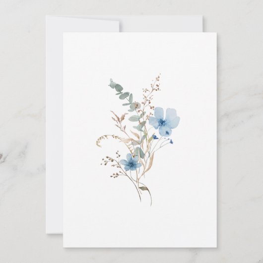 Airy Eucalyptus Greenery Boho Rustic Bridal Shower Kaart (Achterkant)