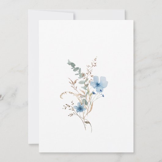 Airy Eucalyptus Greenery Boho Rustic Bridal Shower Kaart (Achterkant)