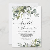 Airy Eucalyptus Greenery Boho Rustic Vrijgezellenf Kaart (Voorkant)