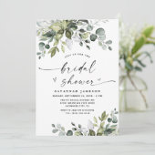Airy Eucalyptus Greenery Boho Rustic Vrijgezellenf Kaart (Staand voorkant)