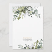 Airy Eucalyptus Greenery Boho Rustic Vrijgezellenf Kaart (Achterkant)