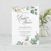 Airy Eucalyptus Greenery Boho Rustic Vrijgezellenf Kaart (Staand voorkant)