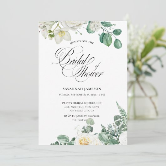 Airy Eucalyptus Greenery Boho Rustic Vrijgezellenf Kaart (Staand voorkant)