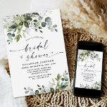 Airy Eucalyptus Greenery Boho Rustic Vrijgezellenf Kaart<br><div class="desc">Beschikbaar in zowel digitale als gedrukte versie om aan uw behoeften te voldoen. Krijg het onmiddellijk in een digitale download die u aan uw lokale printer kunt nemen of van vele kartonnen types voor gedrukte versies kiezen. U kunt passende signage en ander decor ook vinden die dit ontwerp aanpast. Zie...</div>