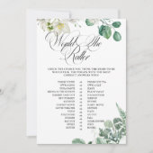 Airy Eucalyptus Greenery Boho Rustic Vrijgezellenf Kaart (Voorkant)