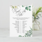 Airy Eucalyptus Greenery Boho Rustic Vrijgezellenf Kaart (Staand voorkant)