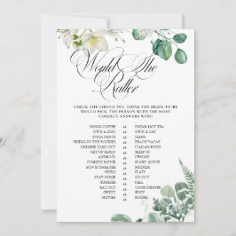 Airy Eucalyptus Greenery Boho Rustic Vrijgezellenf Kaart