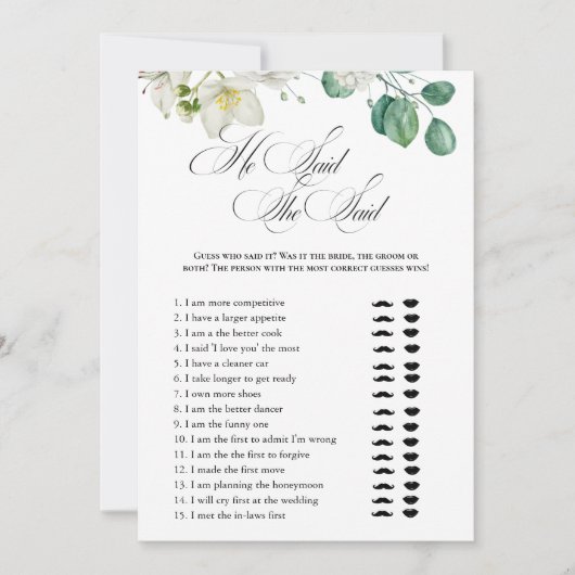 Airy Eucalyptus Greenery Boho Rustic Vrijgezellenf Kaart (Voorkant)