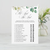 Airy Eucalyptus Greenery Boho Rustic Vrijgezellenf Kaart (Staand voorkant)