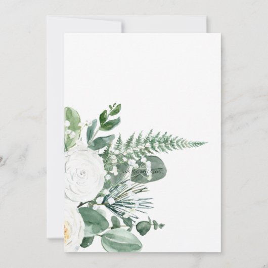 Airy Eucalyptus Greenery Boho Rustic Vrijgezellenf Kaart (Achterkant)