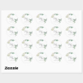 Airy Eucalyptus Greenery Vrijgezellenfeest Ronde Sticker (Vel)
