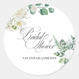 Airy Eucalyptus Greenery Vrijgezellenfeest Ronde Sticker