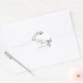 Airy Eucalyptus Greenery Vrijgezellenfeest Ronde Sticker (Envelop)