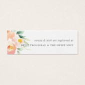 Airy Floral Bridal Registry Insert Kaarten Mini Visitekaartjes (Voorkant)