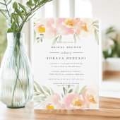 Airy Floral Bridal Shower Kaart