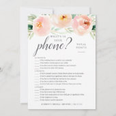 Airy Floral Double Sided Vrijgezellenfeest Game Kaart (Achterkant)