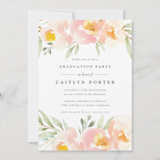 Airy Floral Gradual Party Kaart (Voorkant)