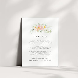 Airy Floral Guest Information Kaart