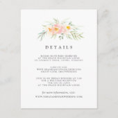 Airy Floral Guest Information Kaart (Voorkant)