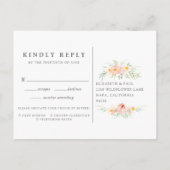 Airy Floral RSVP-Briefkaart met keuzevrijheid Uitnodiging Briefkaart (Achterkant)