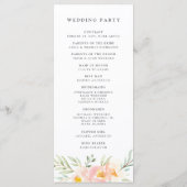 Airy Floral Wedding Ceremony Programme Programmakaart (Achterkant)