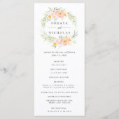 Airy Floral Wedding Ceremony Programme Programmakaart (Voorkant)