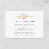Airy Floral Wedding Hotel Accommodatie Kaarten (Voorkant)