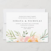 Airy Floral Wedding Kaart (Voorkant)