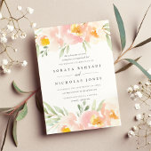 Airy Floral Wedding Kaart