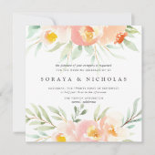 Airy Floral Wedding | Vierkant Kaart (Voorkant)