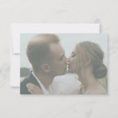 Airy Green Minimalist Photo Hand Press Floral Bedankkaart (Achterkant)