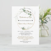 Airy Greenery Celebration of Life Funeral Memorial Kaart (Staand voorkant)