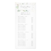 Airy Greenery Dubbelzijdig Business prijslijst Reclamekaart (Voorkant)