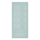 Airy Greenery Dubbelzijdig Business prijslijst Reclamekaart (Achterkant)