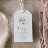 Airy Greenery en Gold Leaf Hartelijk dank Cadeaulabel