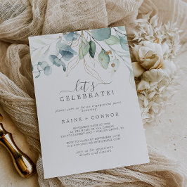 Airy Greenery en Gold Leaf Let's Celebrate Kaart