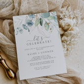 Airy Greenery en Gold Leaf Let's Celebrate Kaart