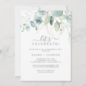 Airy Greenery en Gold Leaf Let's Celebrate Kaart (Voorkant)