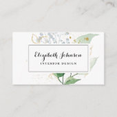 Airy Greenery en Gold Leaf Visitekaartje (Voorkant)