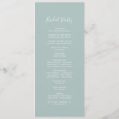 Airy Greenery en Gold Leaf Wedding Programme Programmakaart (Achterkant)