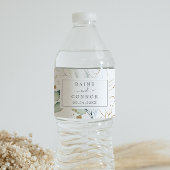 Airy Greenery en Gold Leaf Wedding Waterfles Etiket