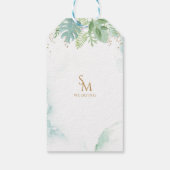 Airy Greenery en Waterverf Dank u Label Cadeaulabel (Achterkant)
